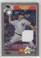 2022 Series 2 1987 Topps Baseball All-Star Relics Black 107/199 Gerrit Cole qf8