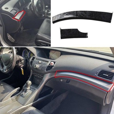 For 2009-14 Acura TSX Black Wood Grain Style Co-Pilot Dashboard Panel Cover Trim