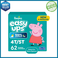Pampers Easy Ups Training Pants Size 6 4T5T , 62 Count