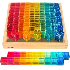 TickiT 73548 Gem Cube Spiegeltablett, M, Mehrere Farben, einschlie lich Blau, Ro