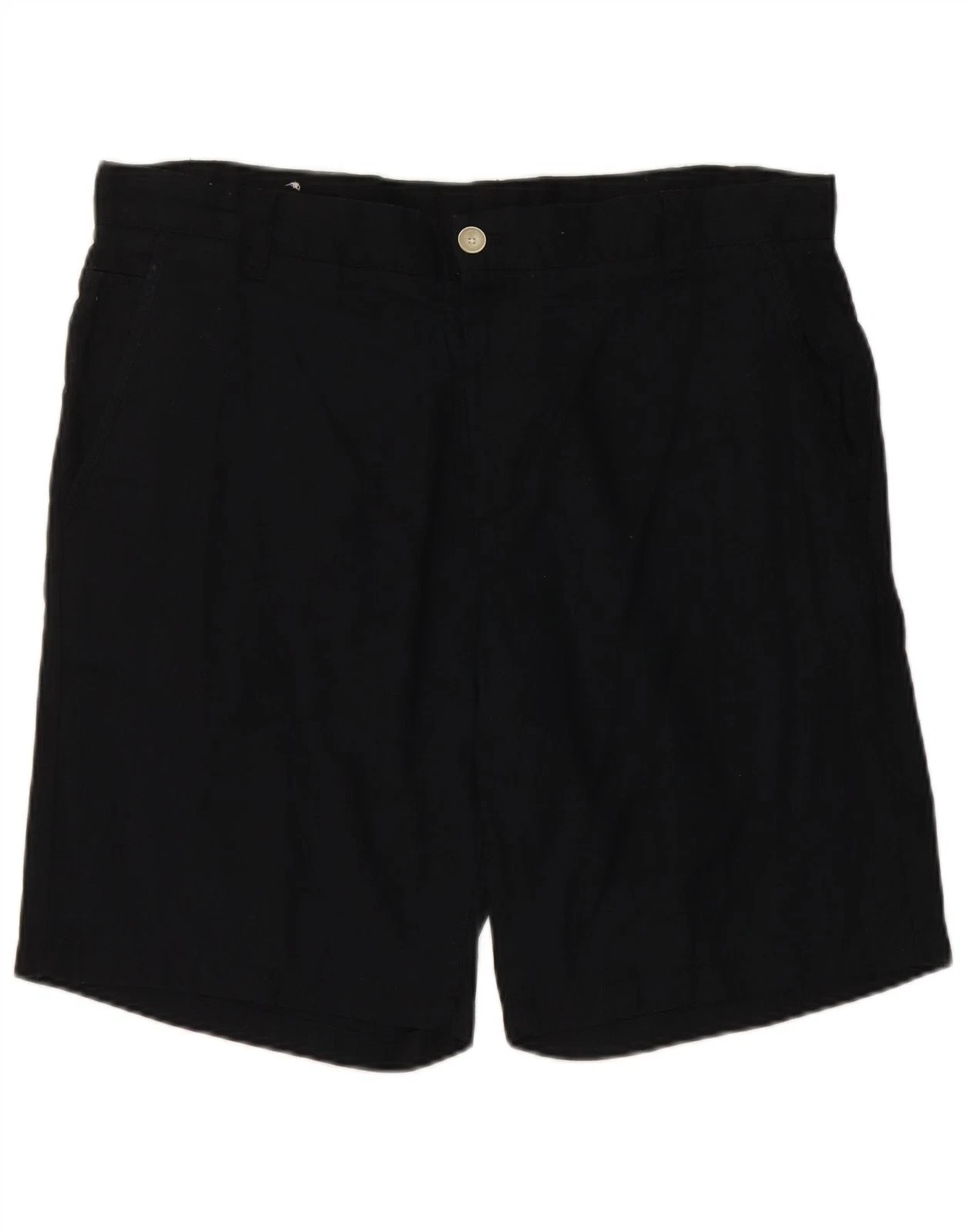 Zara Mens Chino Shorts EU 46 XL W36 Navy Blue Linen WY02