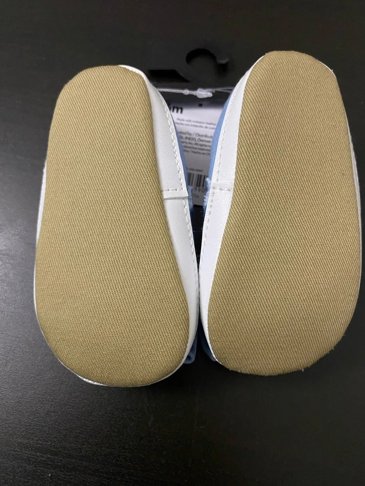 Bebé Niña Talla 3-6 Meses Azul Denim Zapatos Con Lazo Carter's Child Of Mine Nuevos Foto 2 de 4