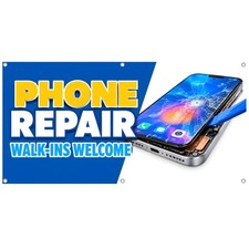 Phone Repair Service Vinyl Banner Cracked Screen Sign Electronics Store