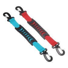 Roller Skate Lifter, Skate Leash with Carrying Handle 2 Pack 13 in Sky Blue/Red