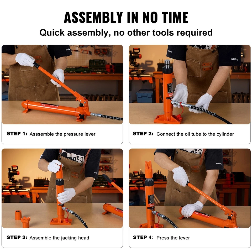 10 Ton Hydraulic Jack Air  Lift Ram Body Frame Porta Power Repair Kits - Image 4 of 4