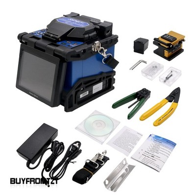 Fiber Optic Splicing Machine FTTH Splicer Kit Automatic Fiber Cleaver #am