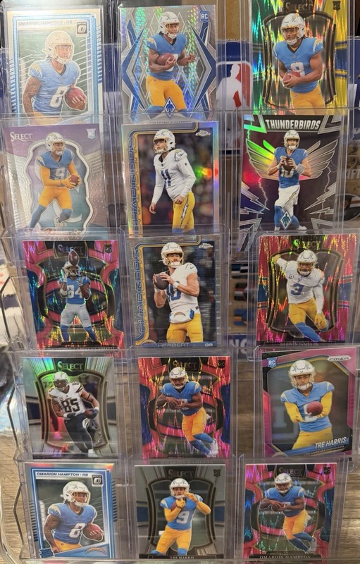  NFL Los Angeles Chargers 15-Card Lot Select Prizm Optic Chronicles
