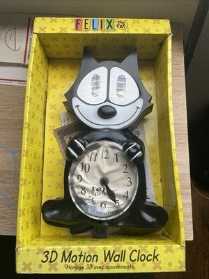NJ Croce Felix The Cat 3-D Motion Wall Clock (CL600) for sale