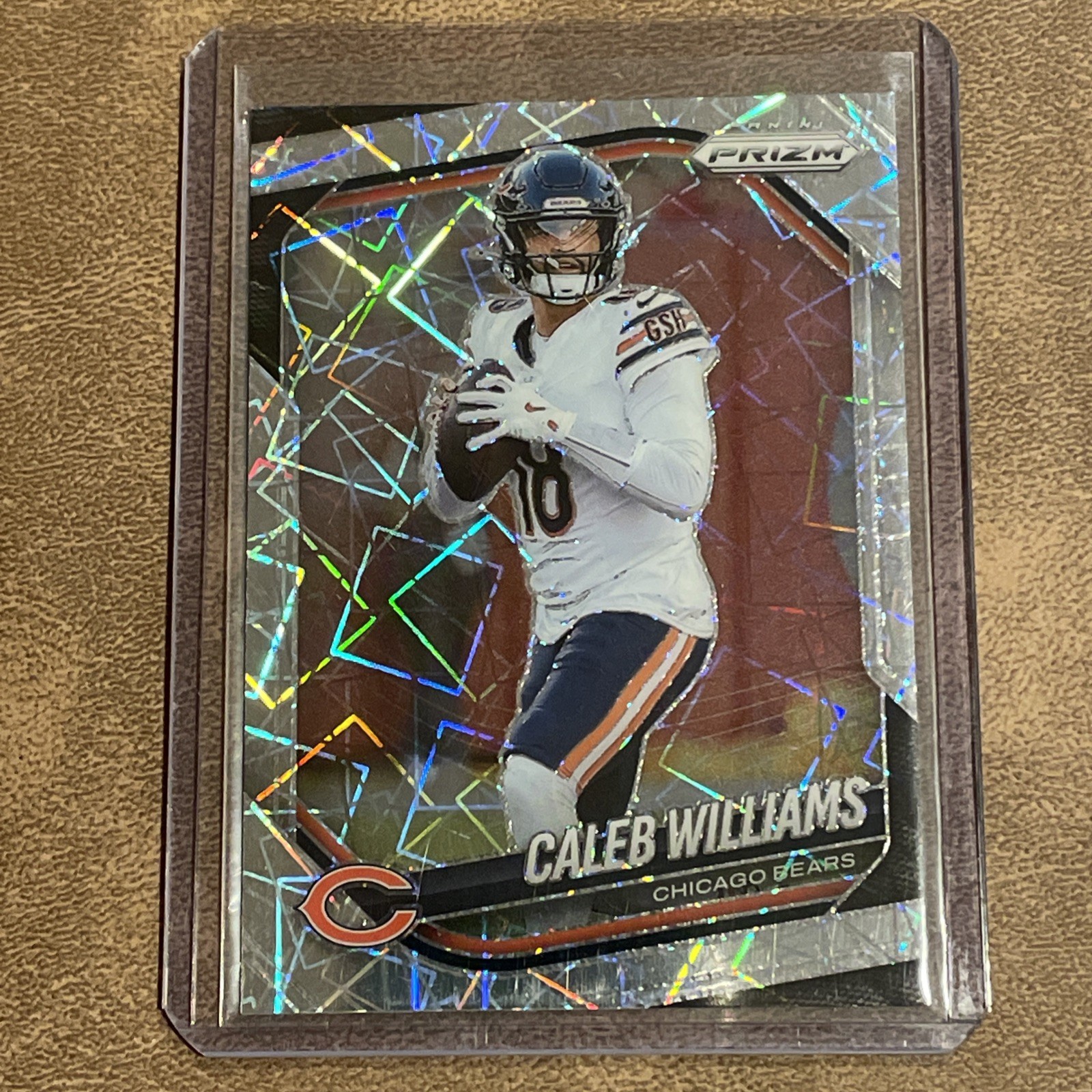 2025 PANINI PRIZM CALEB WILLIAMS LAZER PRIZM #124 CHICAGO BEARS
