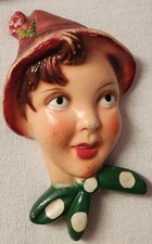 Maschere da parete vintage in ceramica stile art deco - vendute singolarmente