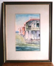 Original Water colour View of Mykonos