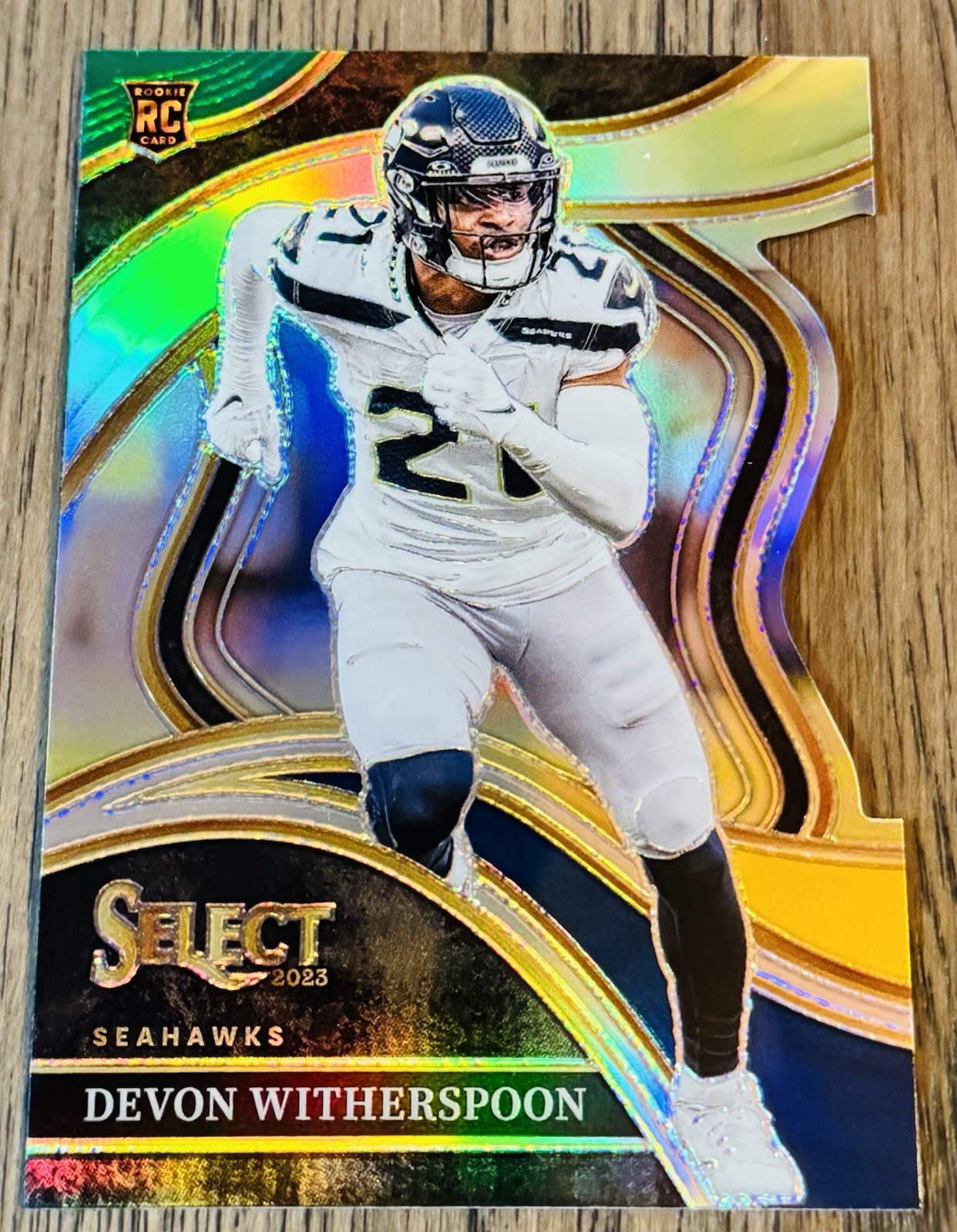 2023 Panini Select Devon Witherspoon RC Club Level #273 Green Yellow Die-Cut