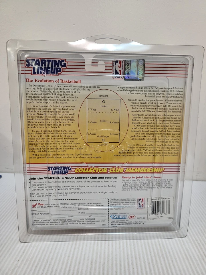 Figura Kenner Detroit Pistons Grant Hill 1998 alineación inicial de la NBA Foto 2 de 2