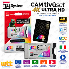 CAM TESSERA SCHEDA SMART CARD TVSAT HD 4K TV SAT TIVUSAT HD TIVU'SAT NUOVA