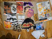 Halloween Party Decorations Lot Multicolor Bats Spiders Ghost Banner