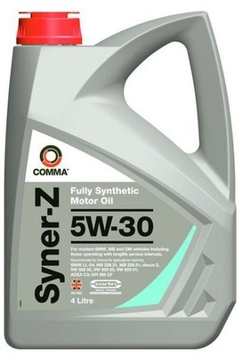For AMTRA OLEJE COMMA SYZ4L COMMA SYNER-Z 5W-30 4L ENGINE OIL Dexos 2 VW 502 00