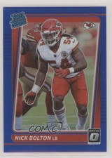 2021 Panini Donruss Optic Rated Rookie Blue Prizm 156/179 Nick Bolton #275