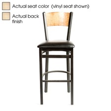 Oak Street Mfg SL21501SHNTNT Plain Natural Wood Back & Seat Barstool