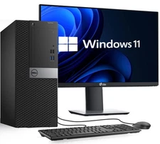 Dell MT Desktop PC Intel i5-6th 64GB RAM 2TB SSD HDD WiFi New 24" LED Windows 11