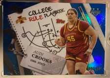2024 Bowman U Chrome College Rule Playbook AUDI CROOKS RC Blue Refractor /150