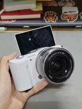 Sony Alpha A5100 24.3MP Mirrorless White Digital Camera with 16-50mm Lens