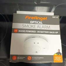 FireAngel Smoke Alarm SW1-R Mains Powered Smoke Detector with Backup Battery