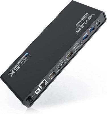 USB C Dual 4K Monitor DisplayLink Dockingstation Multiple Display Dock Ethernet