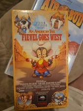 An American Tail Fievel Goes West VHS Watermarks Hype MCA Spielberg VTG