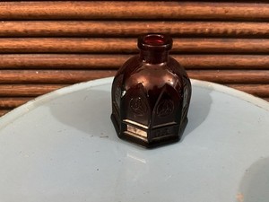 Vintage Wheaton Red 3” Carter Cathedral Window Bottle
