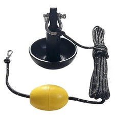 XIALUO Marine Mushroom Anchor Kit 5 lb Black PE Coated Kayak Anchor Accessori...
