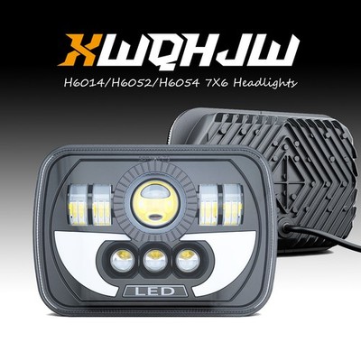 5x7'' 7X6'' Inch LED Headlight Halo DRL Headlamp Fit Mazda B2200 B2600 RX-7