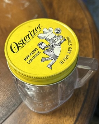 Vintage Osterizer Mini-Blend Container, 8 oz. Capacity Plastic with Metal Lid
