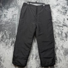 Swiss Alps Snow Pants Boys 14/16 Black Insulated Cargo Ski Winter Rugged Wear