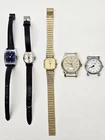 Vintage Mix Watch Lot Timex Cardinal Ermiro de Luxe Jeweled Swiss Japan Made