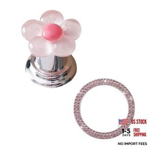2 Pcs Push to Start Button Cover, Pink Car Decor, Start Button Cover, Resin