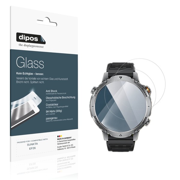 2X Schutzfolie FüR Sunkta EF26 - Anti-Shock 9H Folie Dipos Glass Kunststoffglas-image