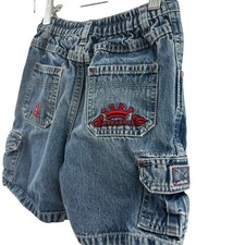 Vintage JNCO Jeans Embroidered Crown Logo Baggy Style Denim Shorts Boy  s Size 4T