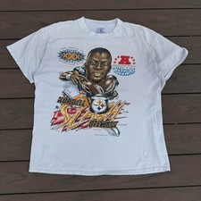 1996 Pittsburgh Steelers Kordell Stewart Caricature white shirt reprint VK17398
