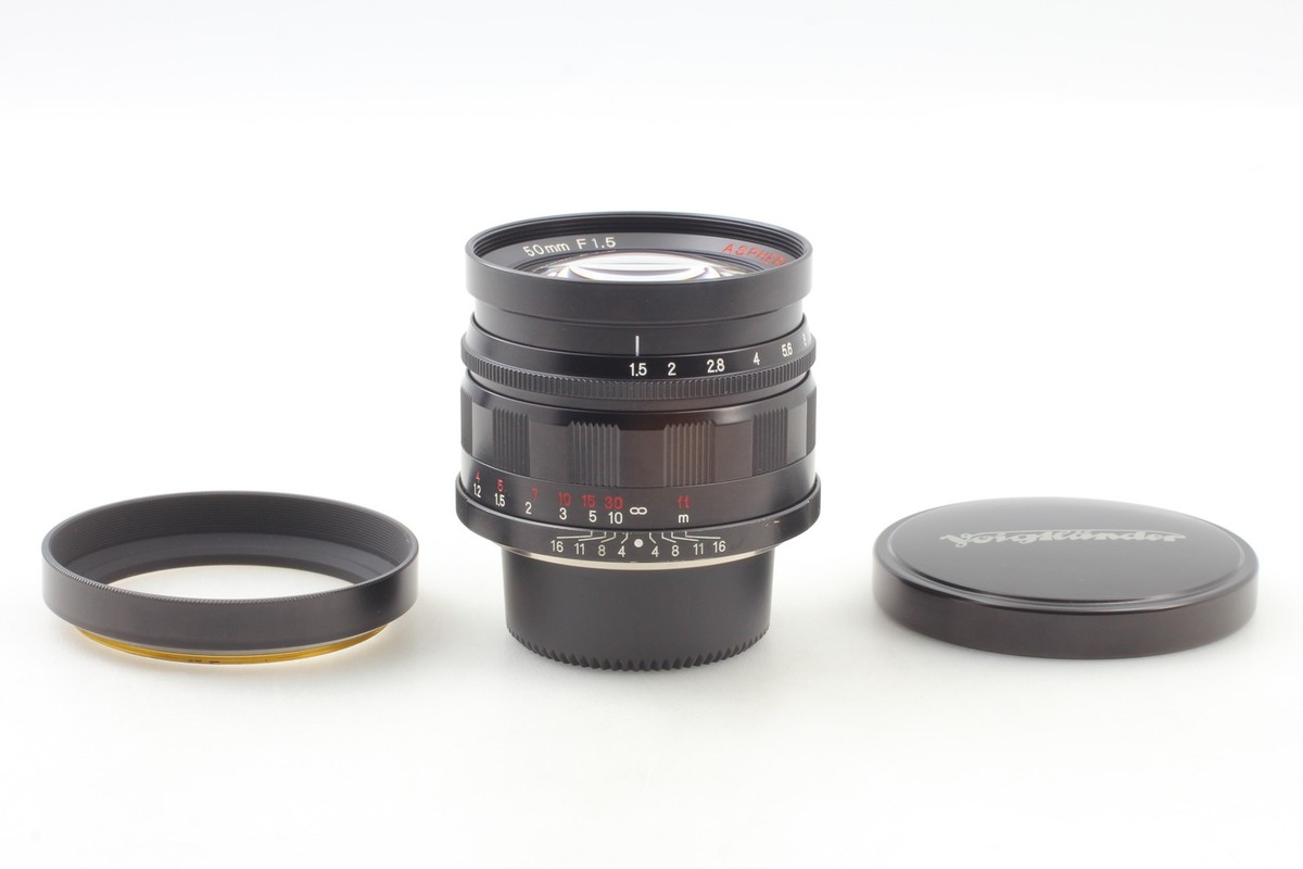MINT w/ Hood ] Voigtlander NOKTON 50mm F1.5 Aspherical Black L39