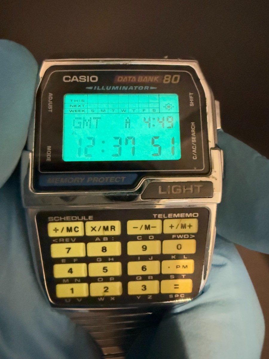 CASIO DBC-810 Data Bank 80 Digital Calculator Watch Silver - Rank