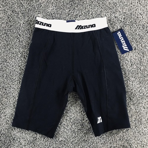 Mizuno, Vintage Mizuno Biker Shorts Mens Small Black Cotton Spandex Compression