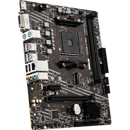MSI A520M-A PRO Desktop Motherboard - AMD A520 Chipset - Socket AM4 - Micro ATX - Afbeelding 2 van 5