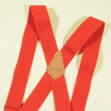 Duluth Trading Co Heavy Work Suspenders Braces Red Side Clip X-Back Adjustable