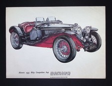 Original 1968 Kunstdruck - 1935 Riley Competition Imp by Peter Griffin - Vintage