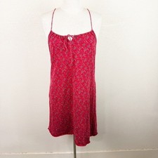 Ralph Lauren Red 90s Y2K Halter Floral Mini Sundress Large