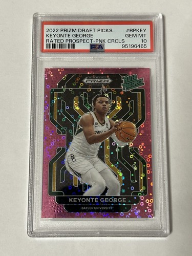 2022 Prizm Draft Picks - Keyonte George Pink Circles /20 RC #RP-KEY PSA 10 POP 1