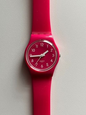 Swatch LR123C, 25mm Women's Back to Pink Berry Quartz Watch, Pink Strap