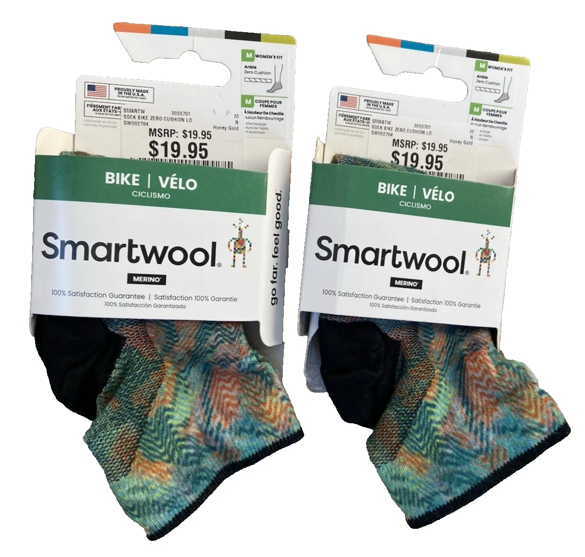 Lot of 2 pairs SmartWool Bike Cycle Zero Cushion Jungle Print Ankle Socks M
Opens in a new window or