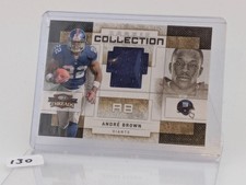 2009 Panini Threads André Brown Rookie Jersey Card 318/500 Giants RC #1. rookie card picture