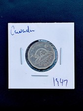 1947 Canada 5 Cents King George VI Coin